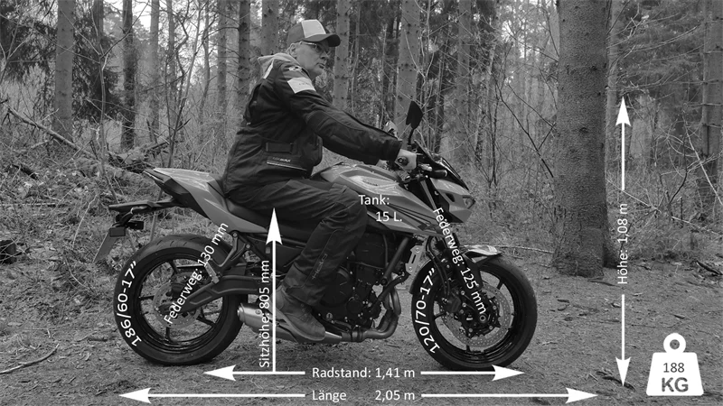 So sitzt es sich auf der neuen Kawasaki Z650 S: Sportlich nach vorne orientiert.
