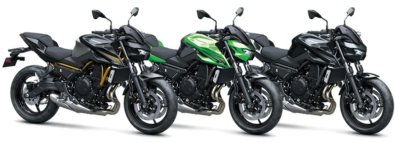 Farbauswahl bei der Z650 S: Dreimal schwarzer Kater.