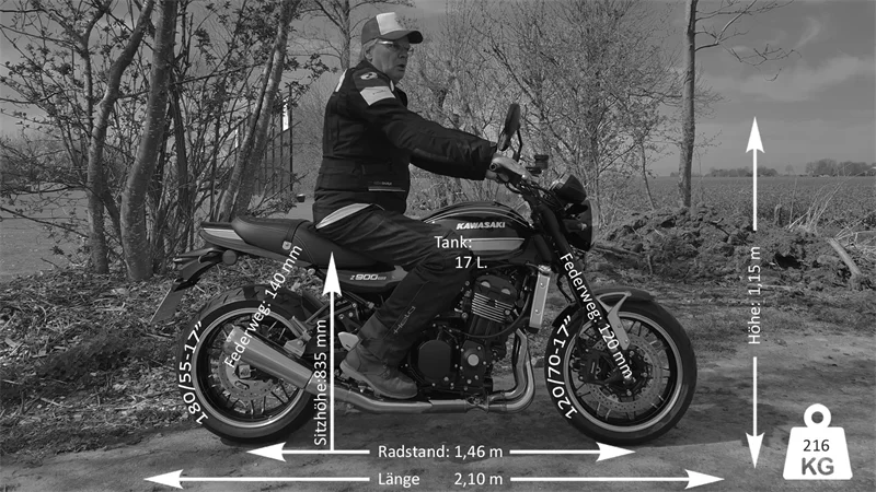 Sitzprobe Kawa Z900 RS