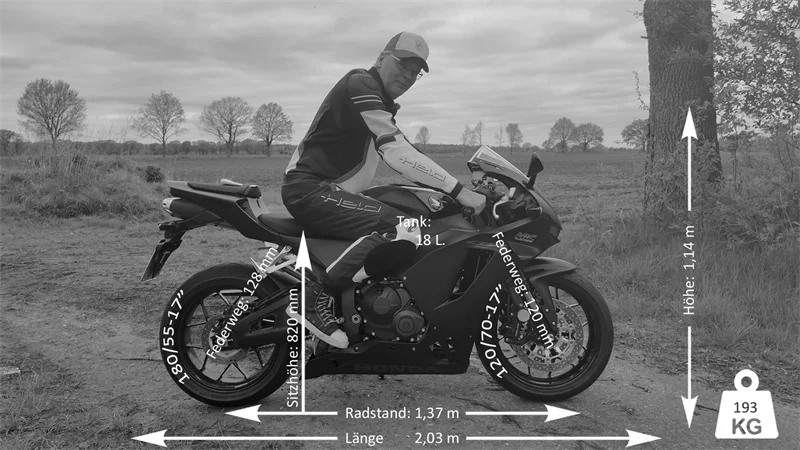 So sitzt es sich auf der CBR 600 RR: Sehr sportlich, aber weniger radikal als auf einer Fireblade.