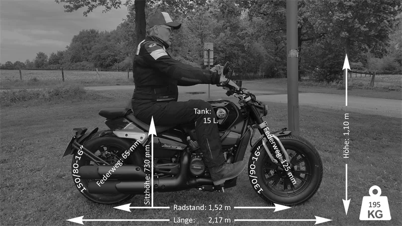 So sitzt es sich auf der Benelli Leoncino Bobber 400: Lässig und entspannt.